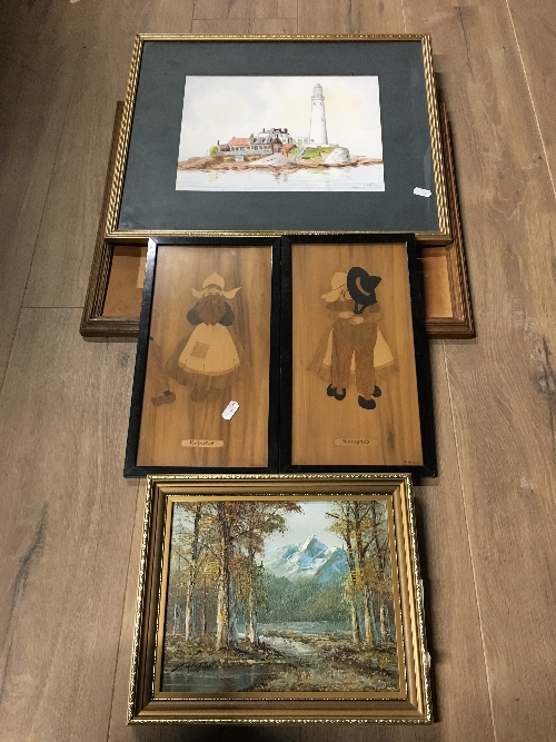 5 ASSORTED PICTURES INCLUDING OIL PAINTINGS