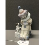 LLADRO CLOWN WITH CONCERTINA PUPPY
