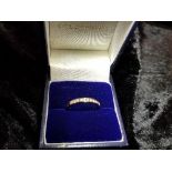 9CT GOLD 11 STONE DIAMOND HALF ETERNITY RING