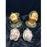 LARGE PAIR AND SMALL PAIR TAVERN LUCIFER MATCH HOLDERS STRIKERS