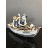 LLADRO 5215 FISHING WITH GRAMPS IN ORIGINAL BOX