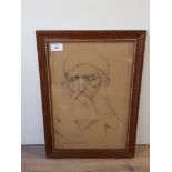 ARTHUR HESLOP 1881-1955 SIGNED SKETCH FRAMED