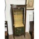 20TH CENTURY VITRINE WITH BRASS MOUNTS AND GALLERY BY H L EPSTEIN LTD 59CM WIDE