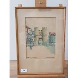 VICTOR NOBLE RAINBIRD 1887 - 1936 WESTGATE CANTERBURY DATED 1932 WATERCOLOUR 25CM X 17.