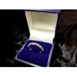 18CT WHITE GOLD 9 STONE DIAMOND HALF ETERNITY RING DIAMOND WEIGHT 1CT