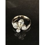 18CT YELLOW GOLD ORNATE DIAMOND RING APPROX 1.