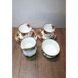 BOX ROYAL ALBERT OLD COUNTRY ROSE'S TEAWARE APPROX 12 CUPS SAUCERS PLATES 8 CEREAL BOWLS SUGAR 2