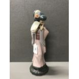 LLADRO FIGURINE 4991 JAPANESE GIRL WITH FAN