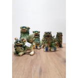 8 CHINESE FOO DOG ORNAMENTS