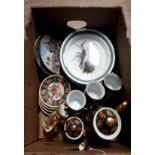 A BOX OF ASSORTED GOODS INC CHINA TEA WARE ETC