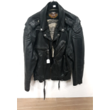 A LEATHER HARLEY DAVIDSON JACKET