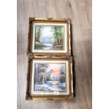 2 MODERN OIL PAINTINGS BOTH SIGNED WITH NICE ORNATE FRAMES