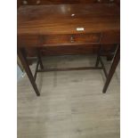 A MAHOGANY SINGLE DRAW HALL TABLE