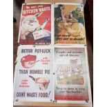 FOUR WW2 POSTERS INCLUDING KEEP MUM SHES NOT SO DUMB AND WITH CHURCHILL TODAY