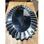 MODERN OVAL SUNBURST MIRROR