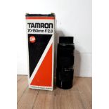 A BOXED TAMRON 70 150MM FAST PORTRAIT ZOOM WITH SOFT FOCUS CONTROL LENS