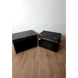TWO METAL DEED BOXES