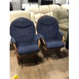 TWO WINDSOR BACK ROCKING CHAIRS