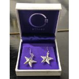 PAIR OF SILVER 925 STAR EARRINGS