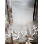 A LOT COMPRISING OF NICELY ETCHED AND CRYSTAL DRINKING GLASSES