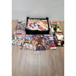 A CRATE OF DC AND MARVEL COMICS