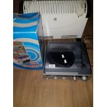 IGENIX ELECTRIC HEATER A BUSH TURNTABLE AND A BOXED SLOT MACHINE