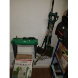 A BUNDLE OF ASSORTED GARDEN TOOLS AND A CARVER WATERLINE HOSE AND OTHERS