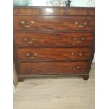 ANTIQUE MAHOGANY 4 DRAW CHEST