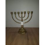 A BRASS MENORAH