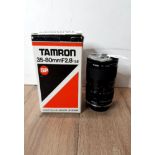 A BOXED TAMRON 35 80 MM COMPACT ZOOM LENS