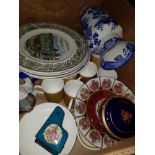 A BOX OF ASSORTED WARE INC WEDGWOOD SUSIE COOPER ETC