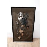 A VINTAGE METAL WALL ART PIECE