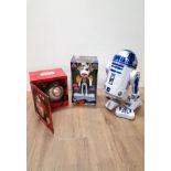 TWO REMOTE CONTROL STAR WARS TOYS R2D2 AND BB8 TOGETHER WITH A BOXED DANGER MOUSE FIGURE