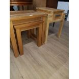 2 NESTING AND 1 STEPPED TABLE WITH DRAW