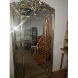 LARGE ORNATE BEVELLED MIRROR