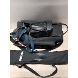 SONY VIDEO CAMERA RECORDER IN CARRY BAG WITH TRIPOD STAND