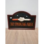 HAND PAINTED NO SMOKING AREA PUB SIGN