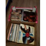 2 BOXES OF ASSORTED LP AND SINGLES RECORDS