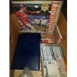 A BOX OF ASSORTED FOOTBALL MEMORABILIA