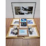 QUANTITY OF MILITARY AIRCRAFT PRINTS AND MUGS