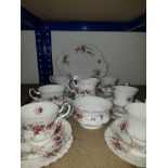 21 PIECES OF ROYAL ALBERT LAVENDER ROSES