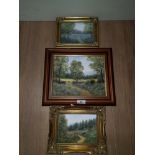 3 ASSORTED OIL PAINTINGS BY JOHUER?