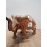 A NICE WOODEN CARVED ELEPHANT