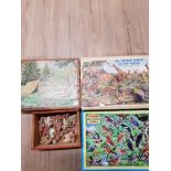 4 ASSORTED VINTAGE JIGSAWS INC THE VICTORY BIRD WATCHING PUZZLE