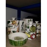 7 PIECES OF TONI RAYMOND KITCHEN WARE