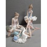 3 NAO BALLERINA FIGURINES