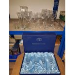 A SUBSTANTIAL AMOUNT OF GLASSES AND A SET OF 4 BOHEMIA CRYSTAL GLASSES