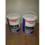 2 TINS OF LEYLAND TRADE VINYL MATT EMULSION