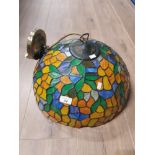 A LARGE TIFFANY STYLE LAMP SHADE