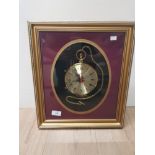 FRAMED POCKET WATCH STYLE CLOCK